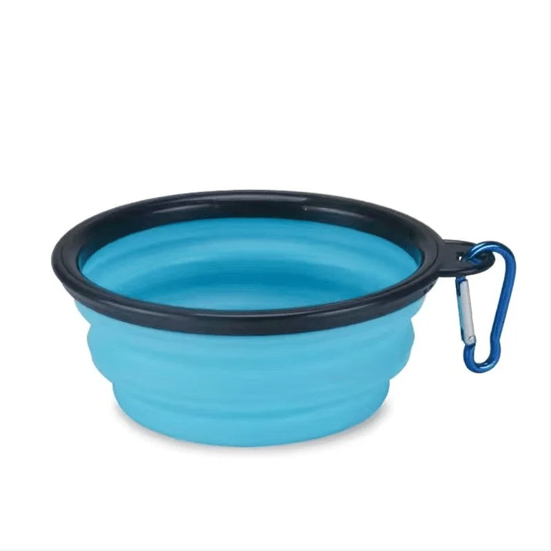 Portable Silicone Dog & Cat Bowl – Collapsible Travel Bowl for Food & Water - DOGGY DEN