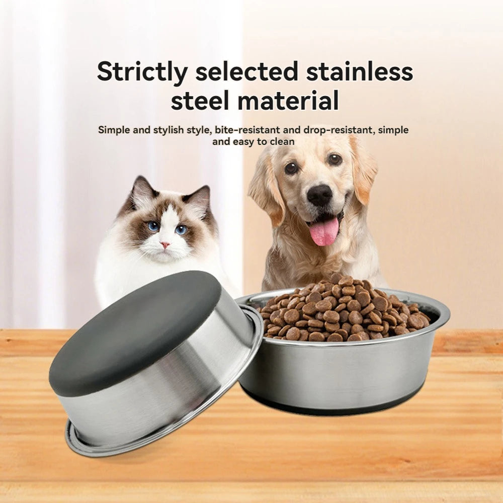 Durable Dog Bowl with Silicone Base – Stainless Stee - DOGGY DEN