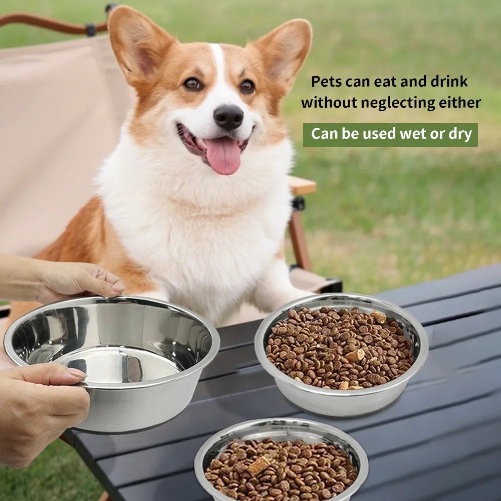 Durable Dog Bowl with Silicone Base – Stainless Stee - DOGGY DEN
