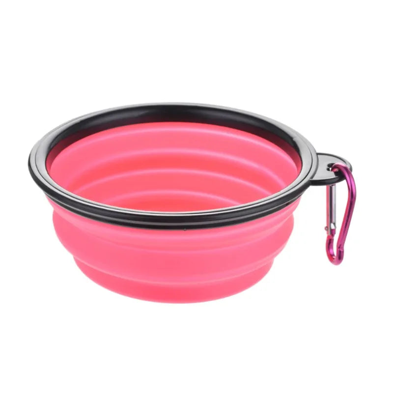 Portable Silicone Dog & Cat Bowl – Collapsible Travel Bowl for Food & Water - DOGGY DEN