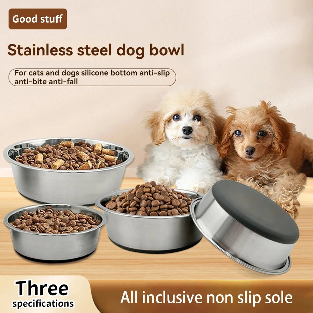 Durable Dog Bowl with Silicone Base – Stainless Stee - DOGGY DEN